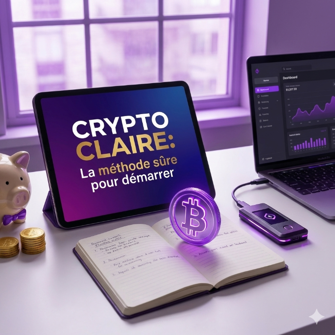 Crypto CLAIRE : La méthode sûre pour démarrer en Crypto, Diversifier son capital, et s'Épargner des Banques.